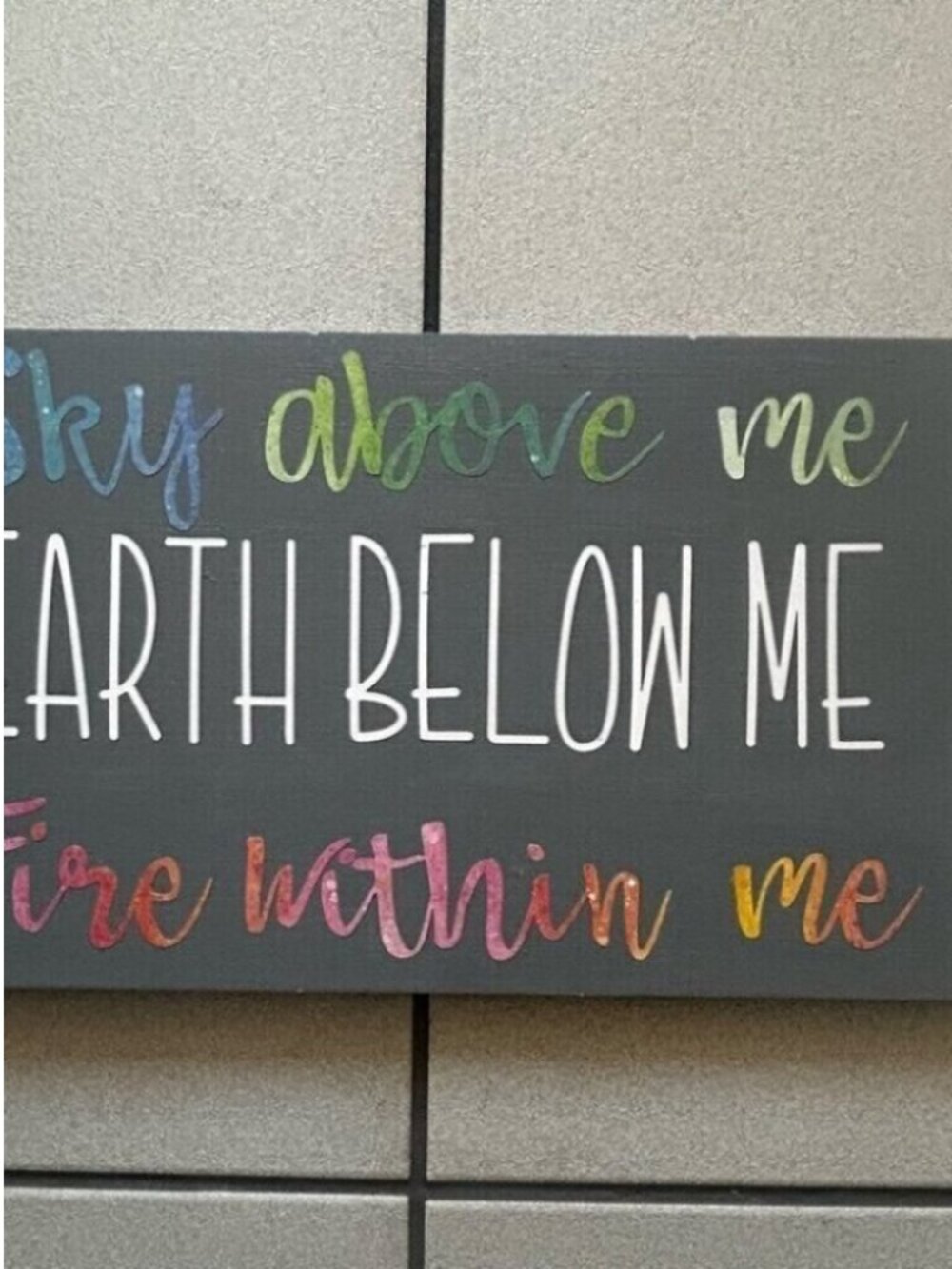 Inspirational Wall Art with Colorful Text